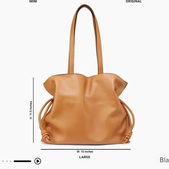 Loewe Black Tote Bag Spacious Minimalist Design - Picture 11 of 11